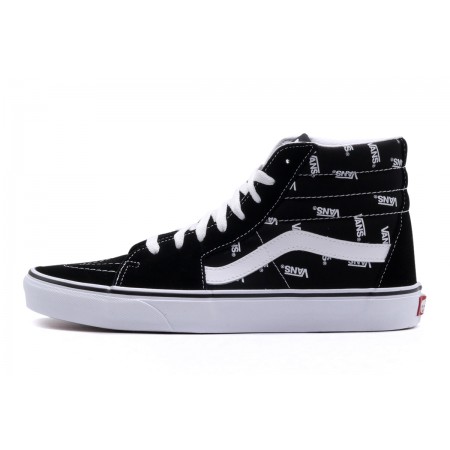 Vans Sk8-Hi Sneakers Μποτάκια Μαύρα, Λευκά