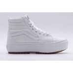 Vans SK8-Hi Stacked Γυναικεία Flatform Μποτάκια Λευκά