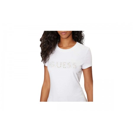 Guess Γυναικείο Κοντομάνικο T-Shirt Λευκό