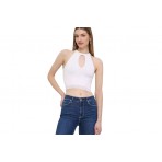 Guess Crop Top Γυναικεία Αμάνικη Πλεκτή Crop Top Μπλούζα