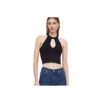 Guess Crop Top Γυναικεία Αμάνικη Πλεκτή Crop Top Μπλούζα