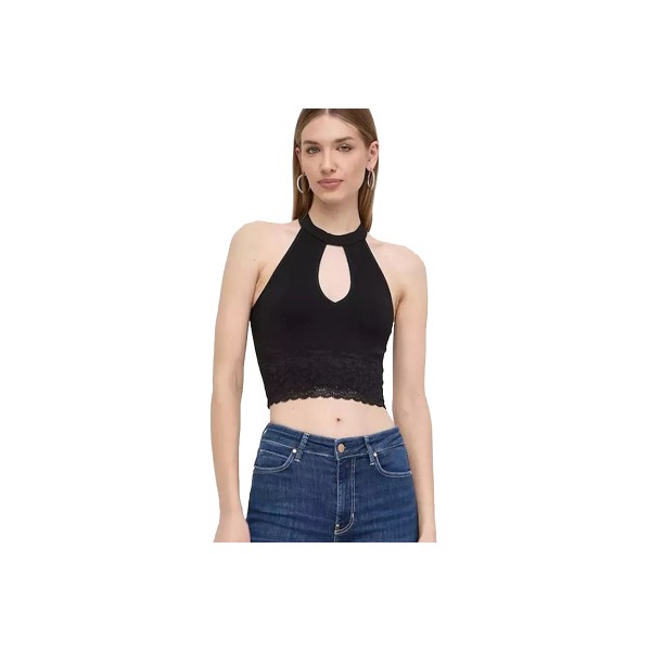 Guess Crop Top Αμάνικο Γυναικείο (W4GZ24Z2ZN0 JBLK)