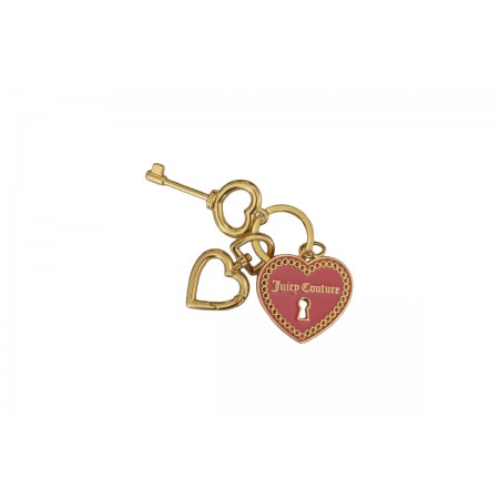 Juicy Couture Heartlock Keychain Metal Μπρελόκ Μόδας