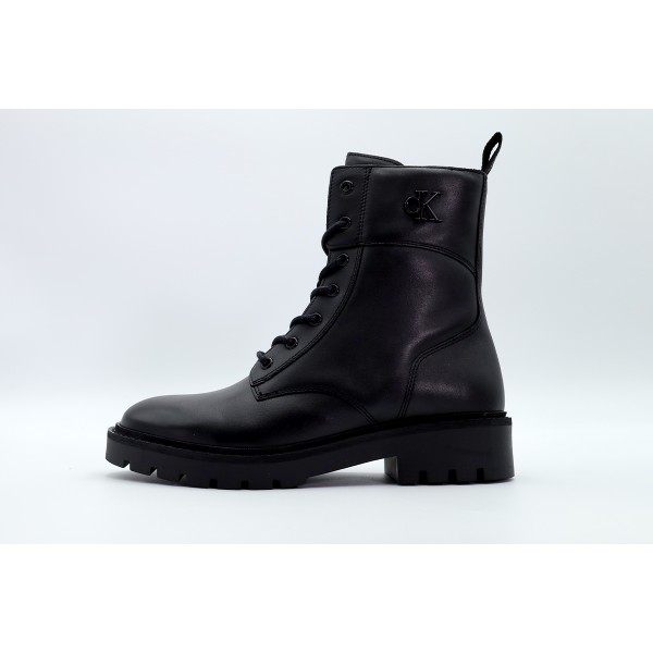 Calvin Klein Combat Boot Mid Zip Lth In Calf Μποτάκια Μόδας (YW0YW01550 0GJ)