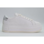 Calvin Klein Γυναικεία Δερμάτινα Sneakers με Πλατφόρμα Λευκά