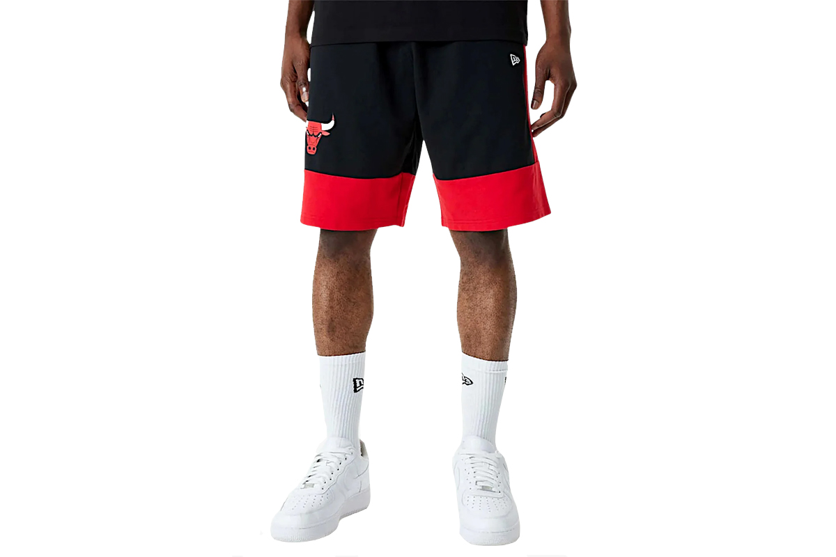 New Era Chicago Bulls NBA Colur Block Shorts Black Red 60349349